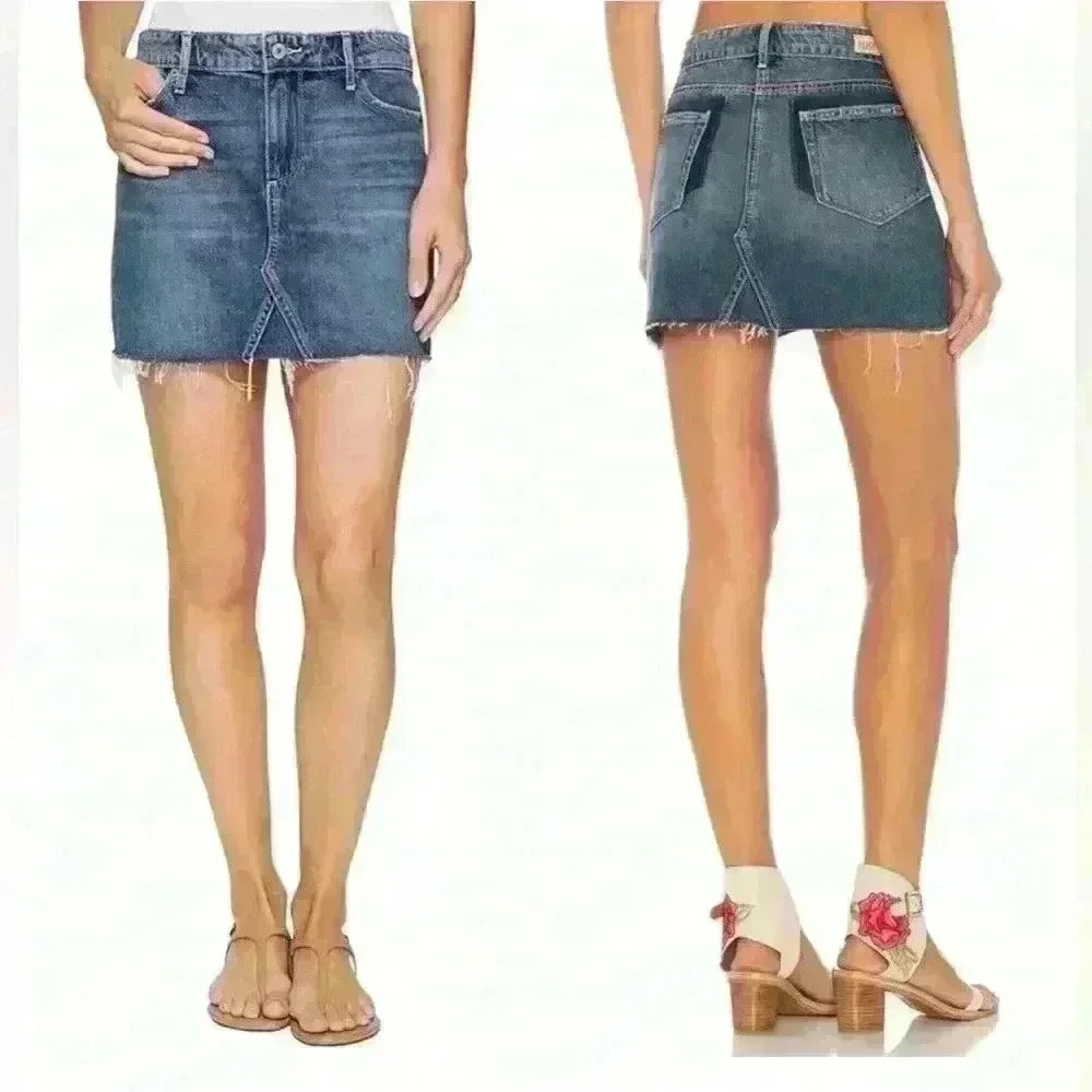 PAIGE Alethea Vale Denim Mini Skirt Size 26